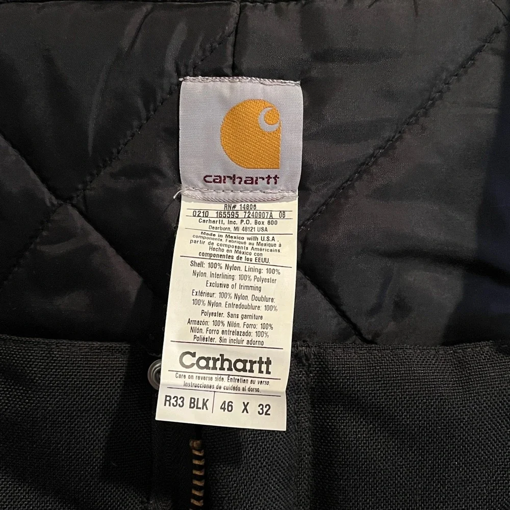Carhartt Black Bib Overalls - Picture 3 of 6